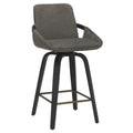 Parker 26″ Counter Stool with Swivel (Charcoal and Black) (Set of 2)