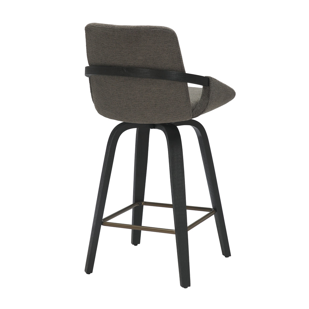 Parker 26″ Counter Stool with Swivel (Charcoal and Black) (Set of 2)