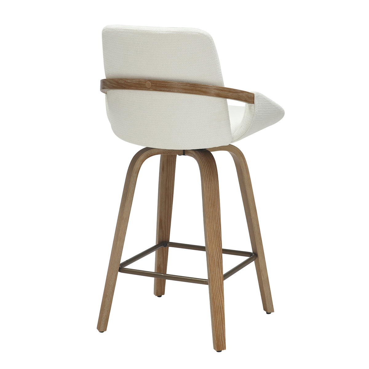 Parker 26″ Counter Stool with Swivel (Ivory and Whitewash) (Set of 2)