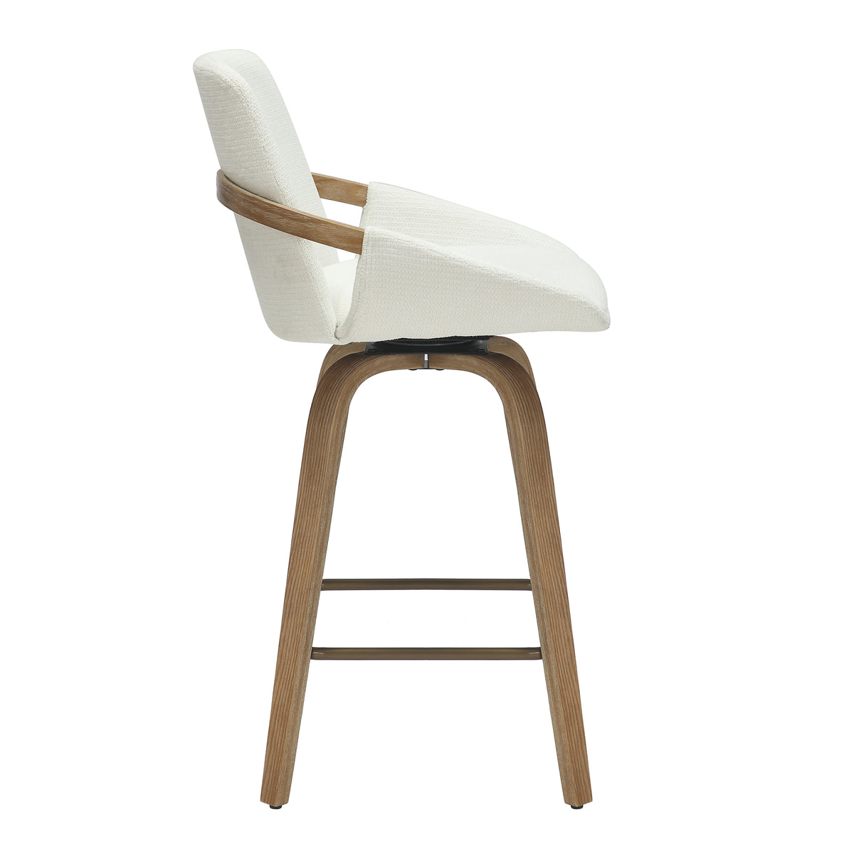 Parker 26″ Counter Stool with Swivel (Ivory and Whitewash) (Set of 2)