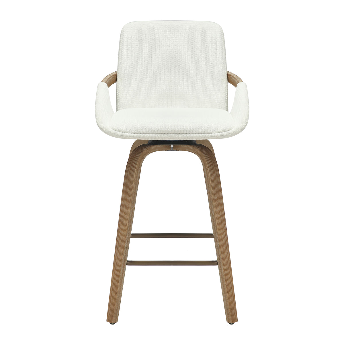 Parker 26″ Counter Stool with Swivel (Ivory and Whitewash) (Set of 2)