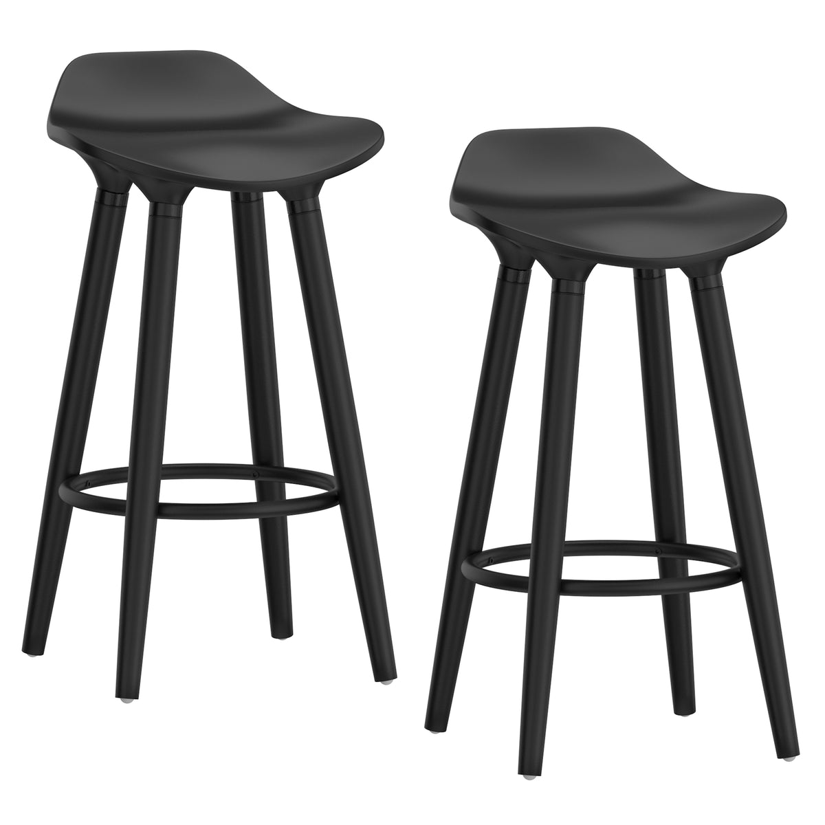 Trex 26″ Counter Stool (Black and Black) (Set of 2)