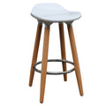 Trex 26″ Counter Stool (White and Natural) (Set of 2)