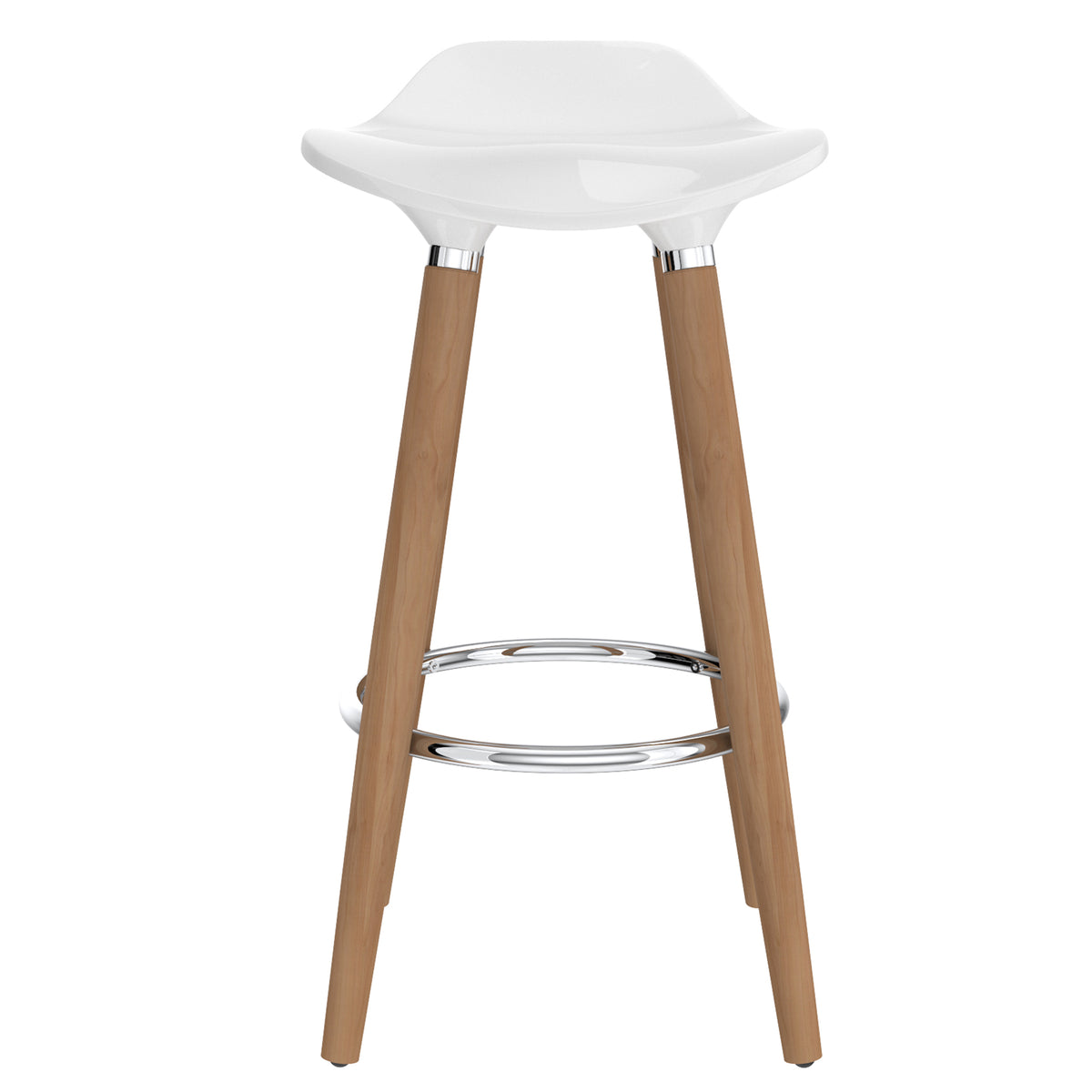 Trex 26″ Counter Stool (White and Natural) (Set of 2)