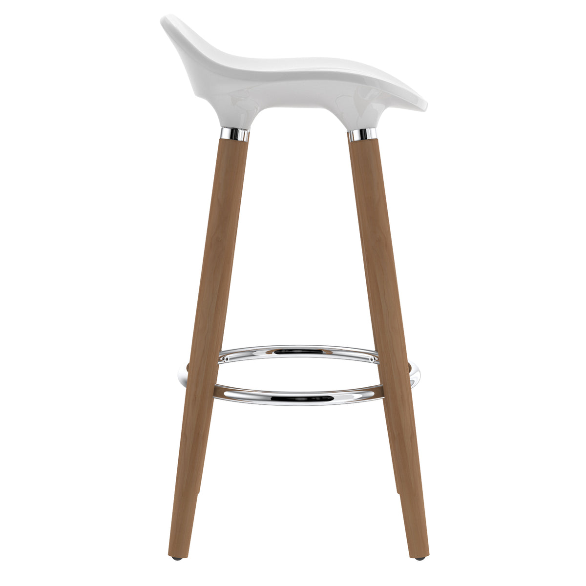 Trex 26″ Counter Stool (White and Natural) (Set of 2)