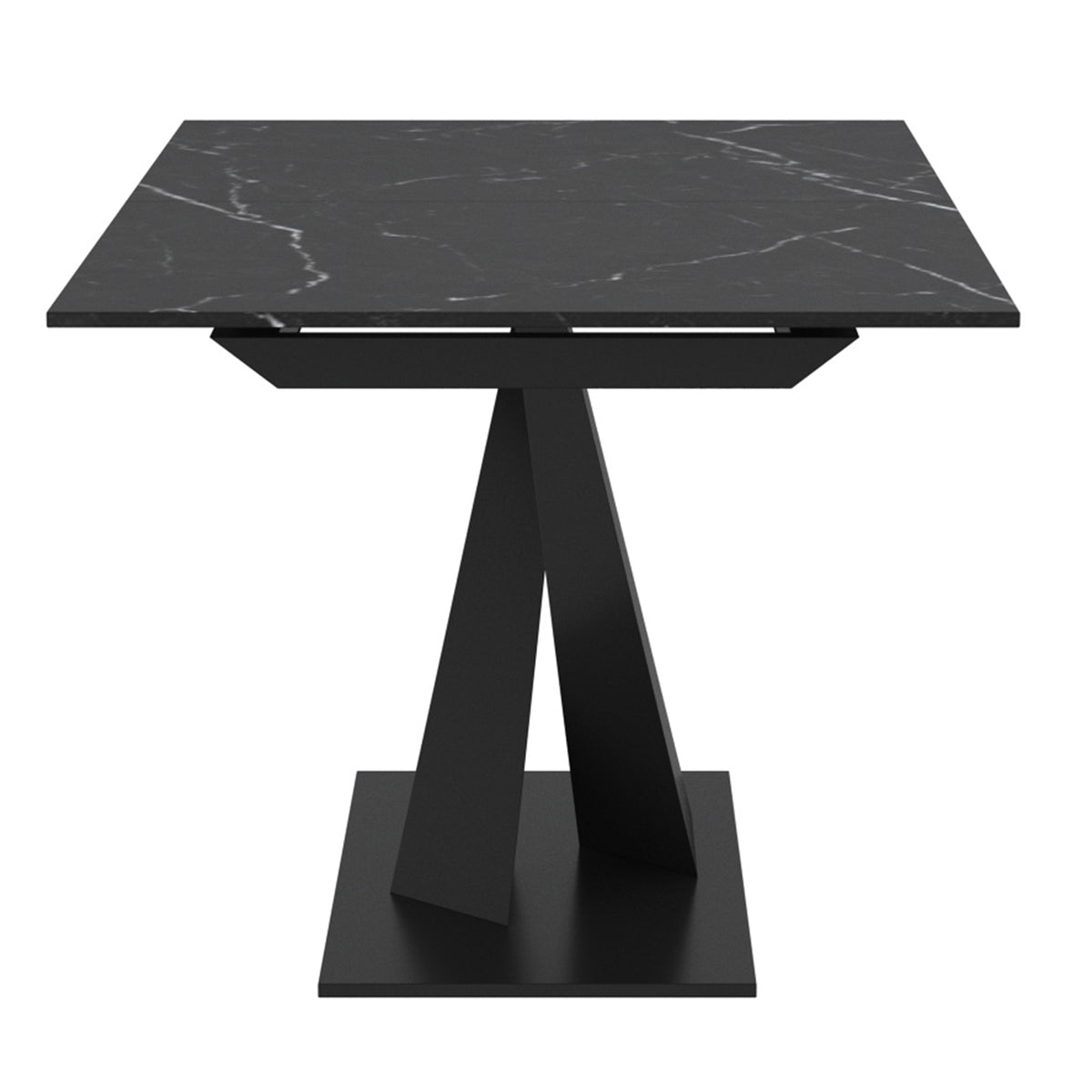 Julius and Talon 7pc Dining Set - Black Table and Camel Chairs