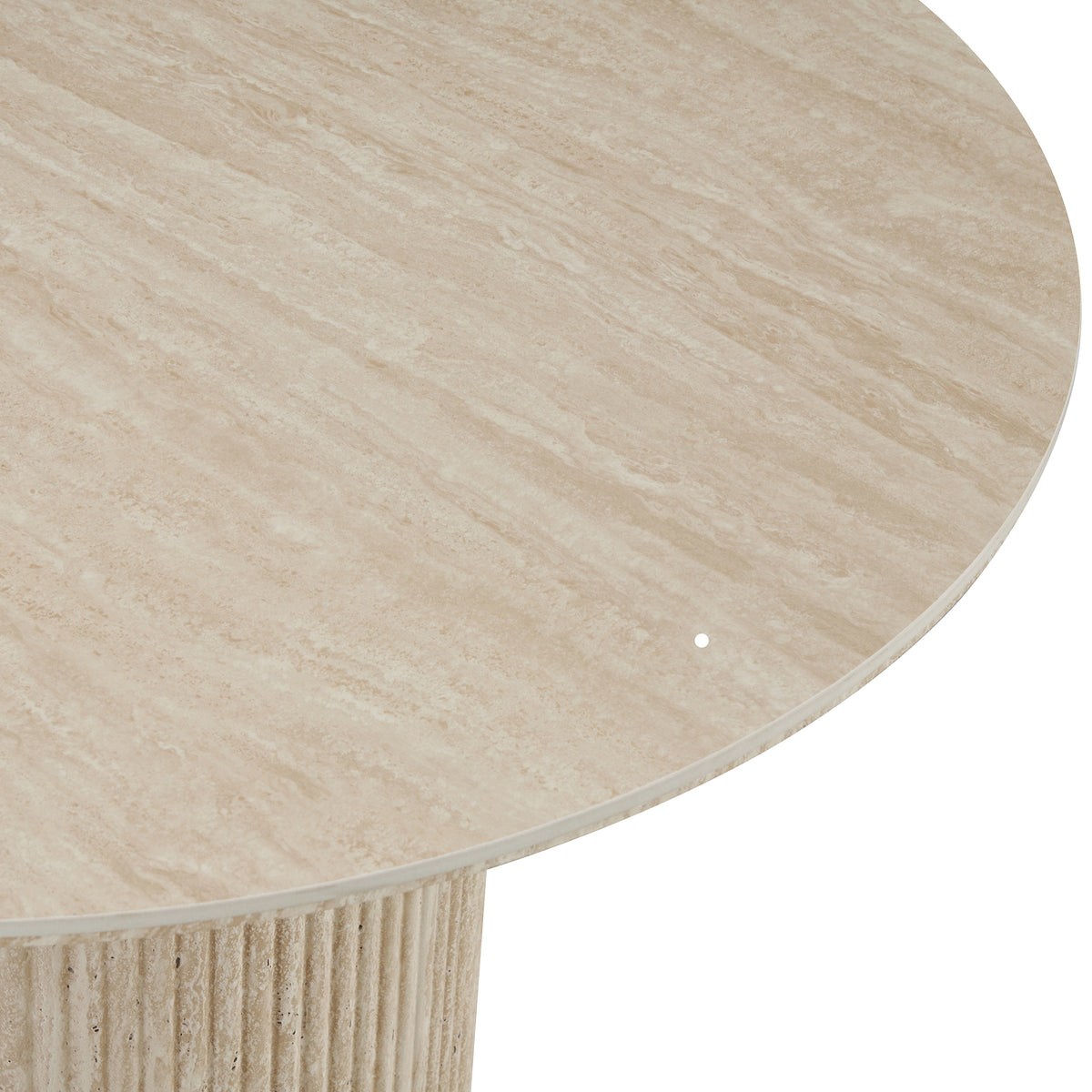 Thalia and Felix 5pc Dining Set - Ivory and Travertine Table and Natural Chairs