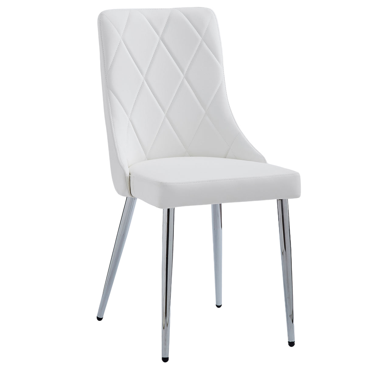 Rocca and Devo 5pc Dining Set - Walnut Table and White Chairs