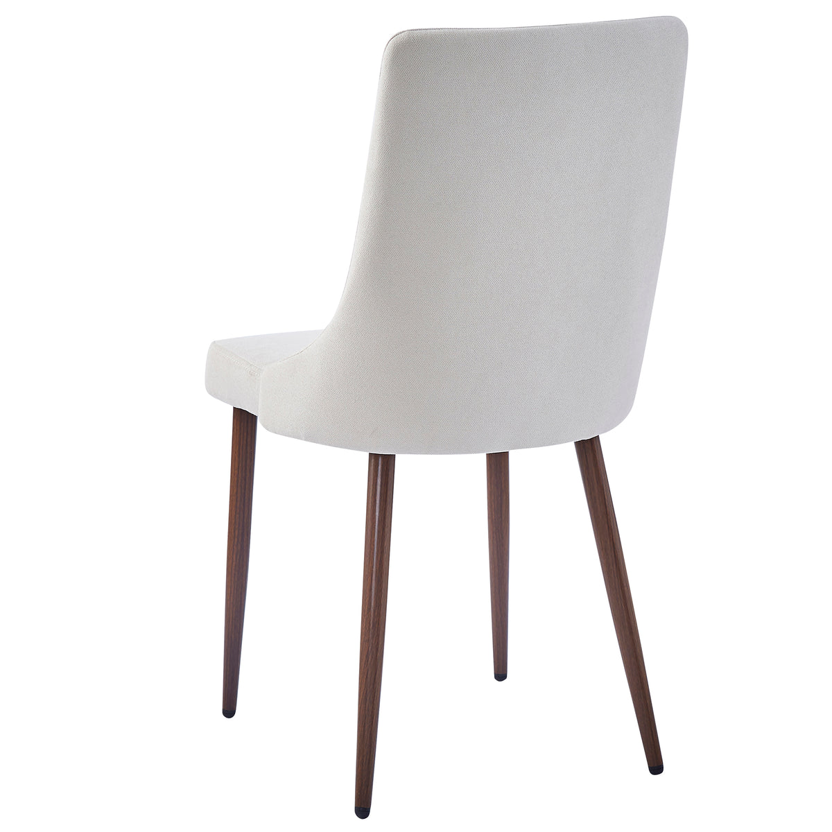 Rocca and Cora 5pc Dining Set - Walnut Table and Beige Chairs