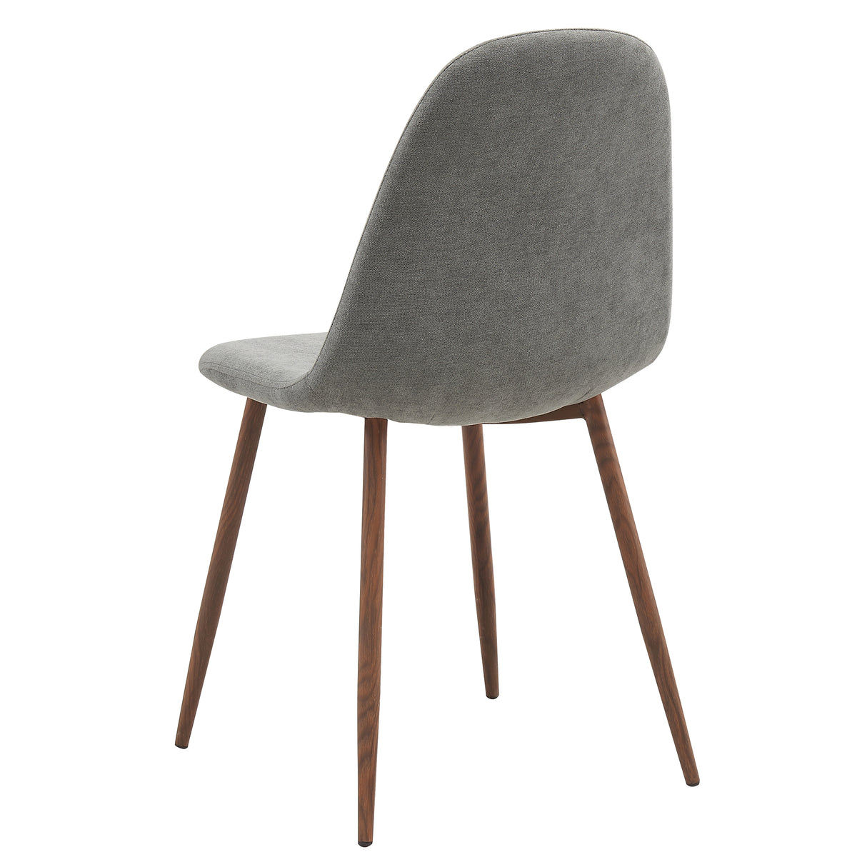 Rocca and Lyna 5pc Dining Set - Walnut Table and Grey Chairs