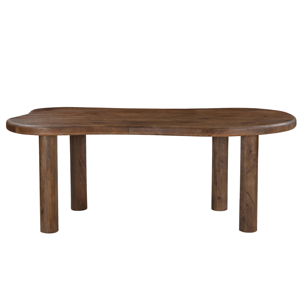 Zaloa and Auggie 9pc Dining Set - Walnut Table and Black Chairs
