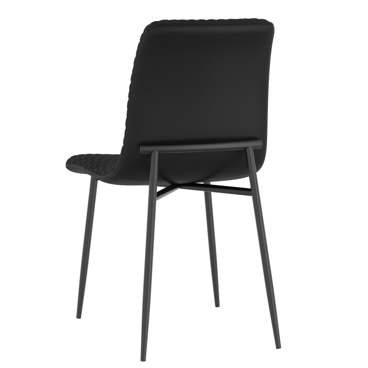 Carmilla and and Brixx 5pc Dining Set - Aged Gold Table and Black Chairs