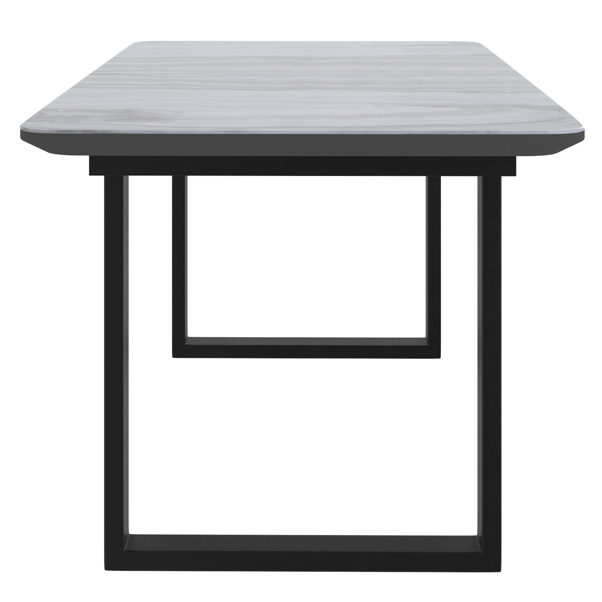 Gavin and Brodi 7pc Dining Set - Black Table and Beige Chairs