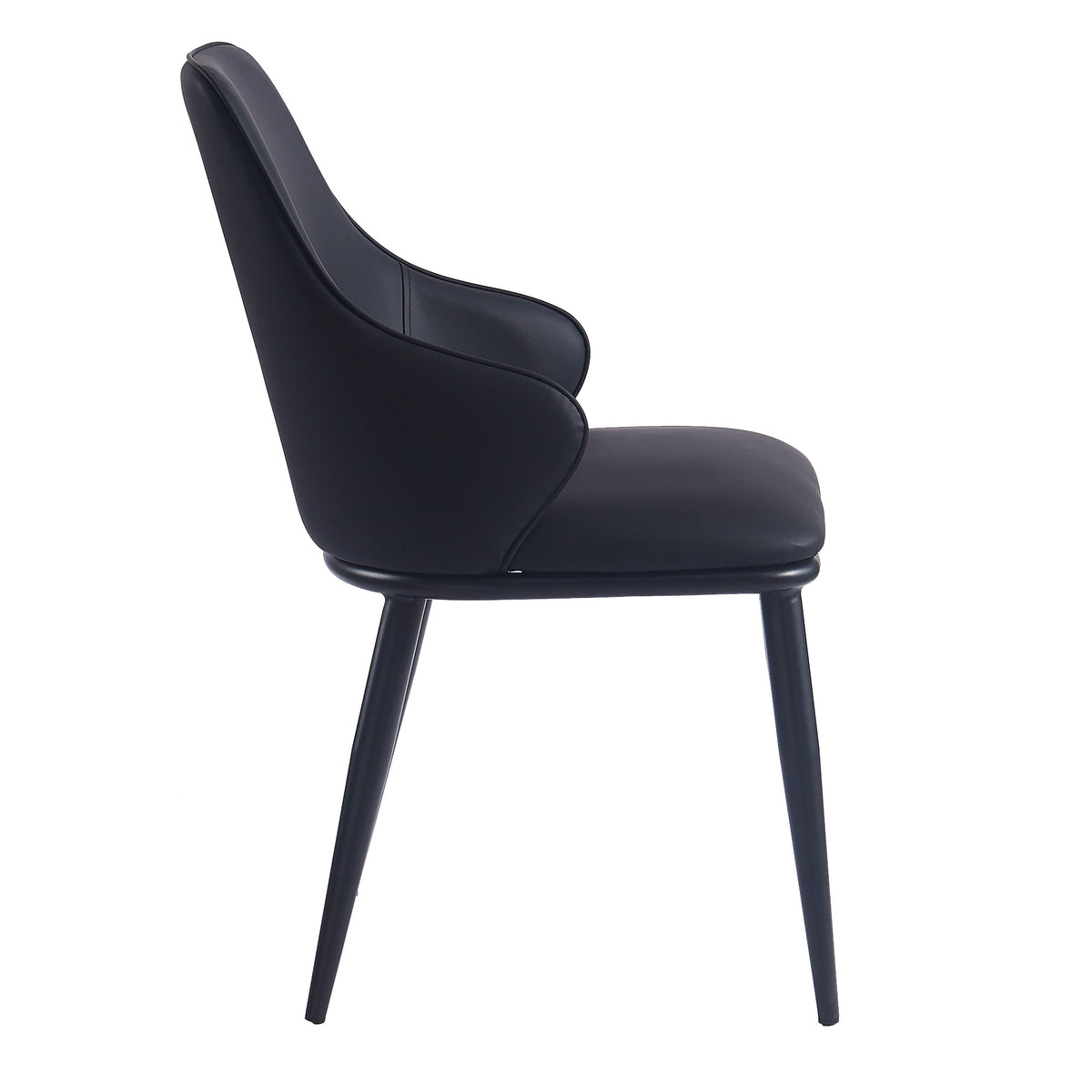 Gavin and Kash 7pc Dining Set - Black Table and Black Chairs