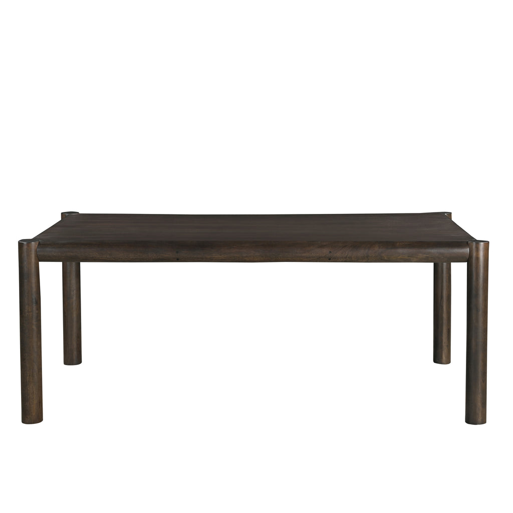 Advik and Bexley 7pc Dining Set - Mocha Table and Black and Dark Walnut Chairs