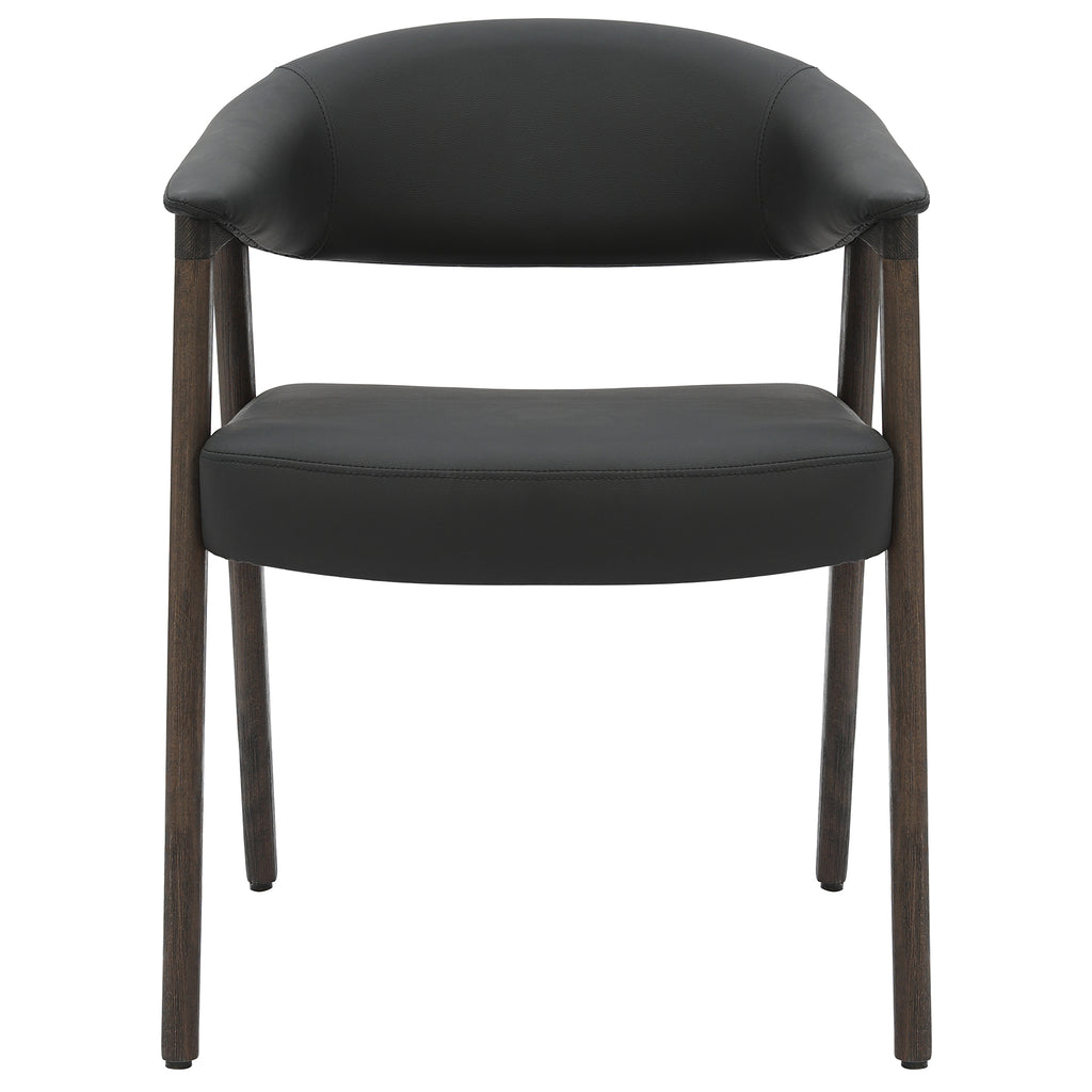 Advik and Bexley 7pc Dining Set - Mocha Table and Black and Dark Walnut Chairs