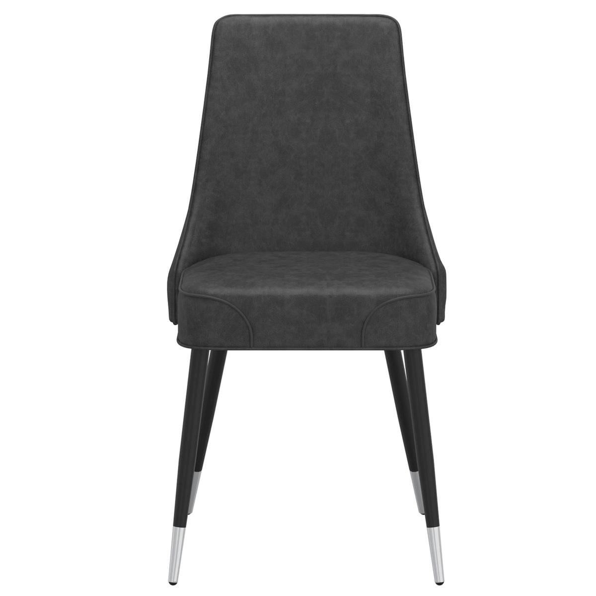 Suzette and Silvano 5pc Dining Set - Black Table and Vintage Grey Chairs