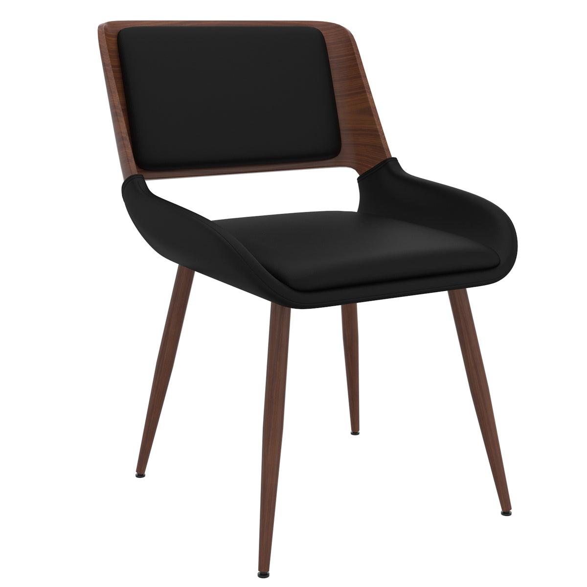 Suzette and Hudson 5pc Dining Set - Black Table and Black Chairs