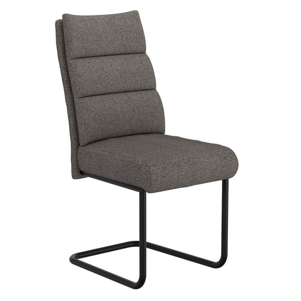 Zilo and Brodi 5pc Dining Set - Black Table and Charcoal Chairs