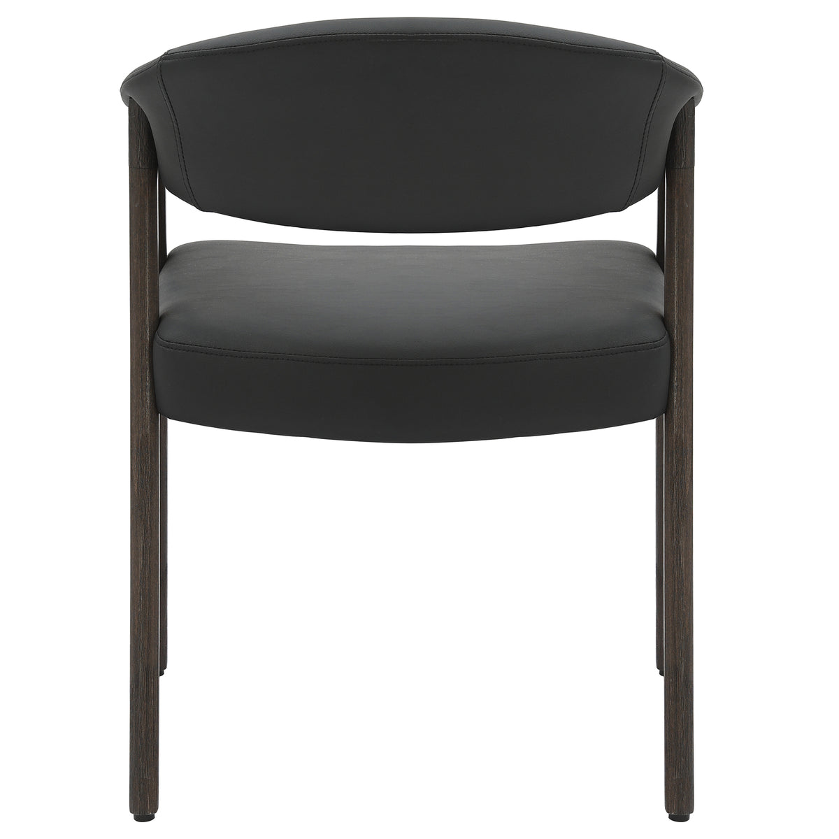 Aurelia and Bexley 7pc Dining Set - Bulgari White Table and Black and Dark Walnut Chairs