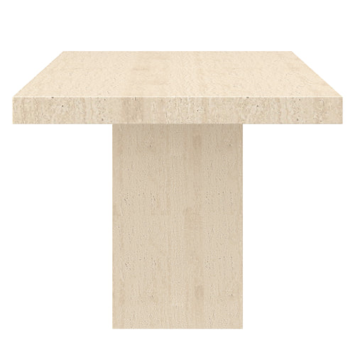 Aurelia and Amara 7pc Dining Set - Travertine Table and Beige Chairs
