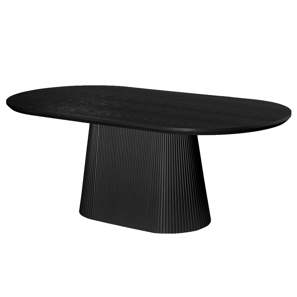 Tovas and Bexley 7pc Dining Set - Black Table and Mushroom Chairs