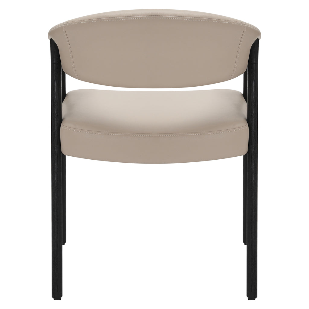 Tovas and Bexley 7pc Dining Set - Black Table and Mushroom Chairs
