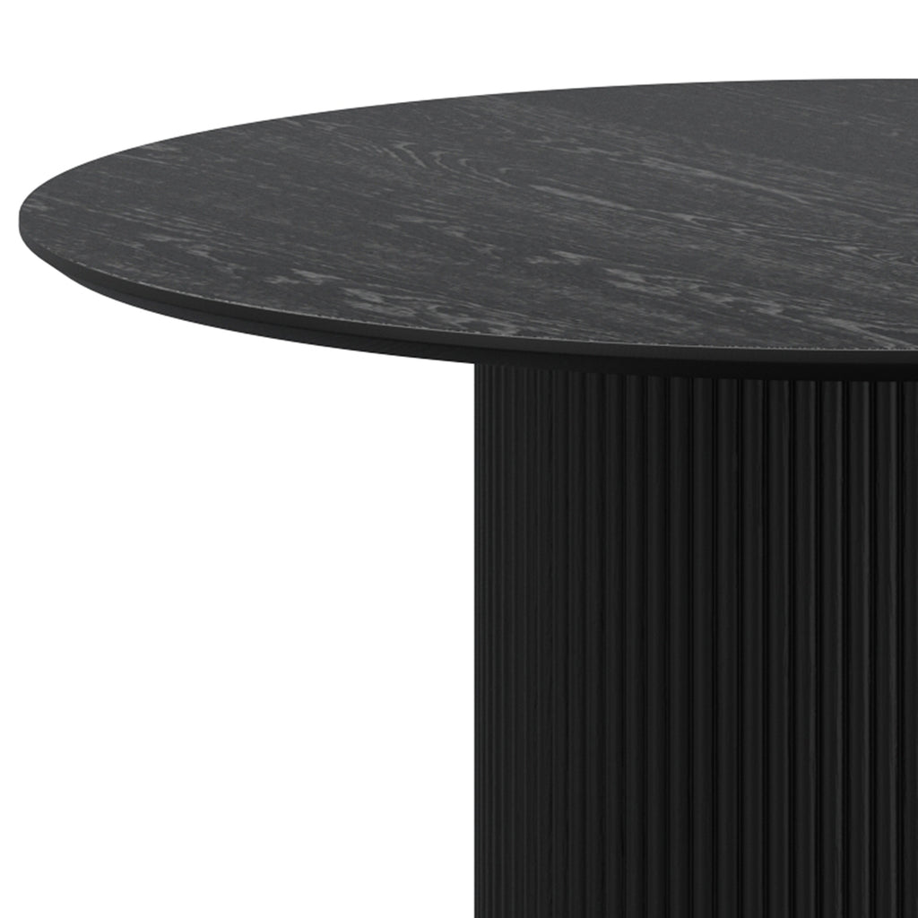 Tovas and Caprese 5pc Dining Set - Black Table and Black Chairs