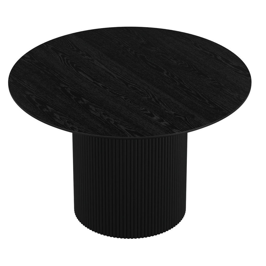 Tovas and Orias 5pc Dining Set - Black Table and Walnut Chairs
