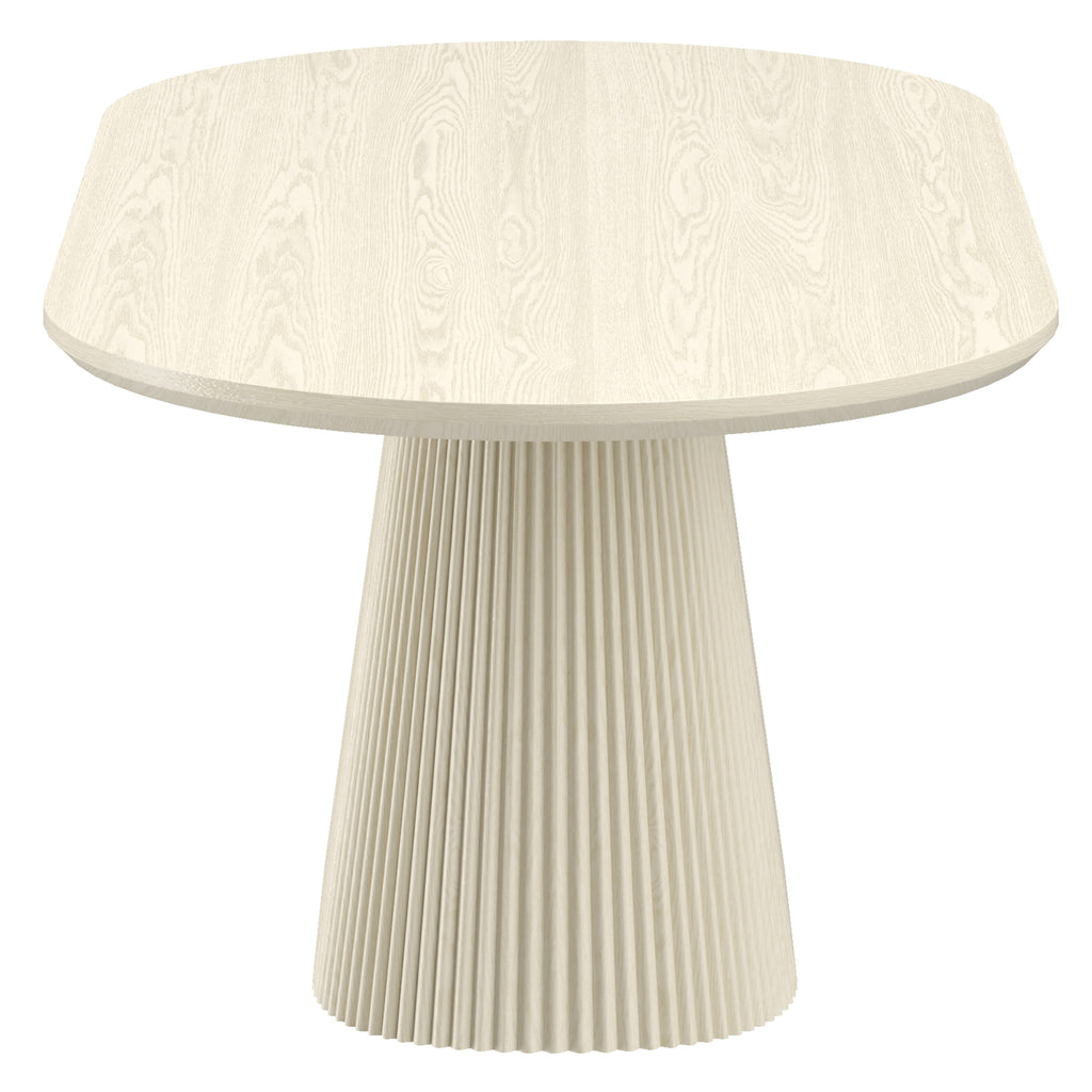 Tovas and Caspian 7pc Dining Set - Ivory Table and Sand and Natural Chairs