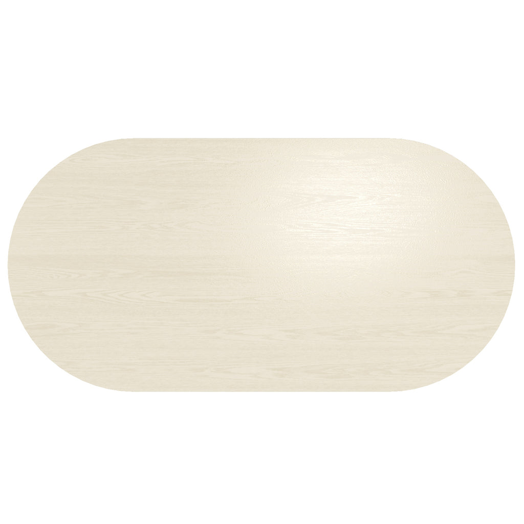 Tovas and Caspian 7pc Dining Set - Ivory Table and Sand and Natural Chairs