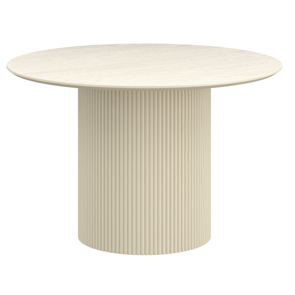 Tovas and Caspian 5pc Dining Set - Ivory Table and Sand/Natural Chairs