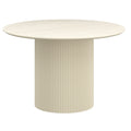 Tovas and Caspian 5pc Dining Set - Ivory Table and Sand/Natural Chairs