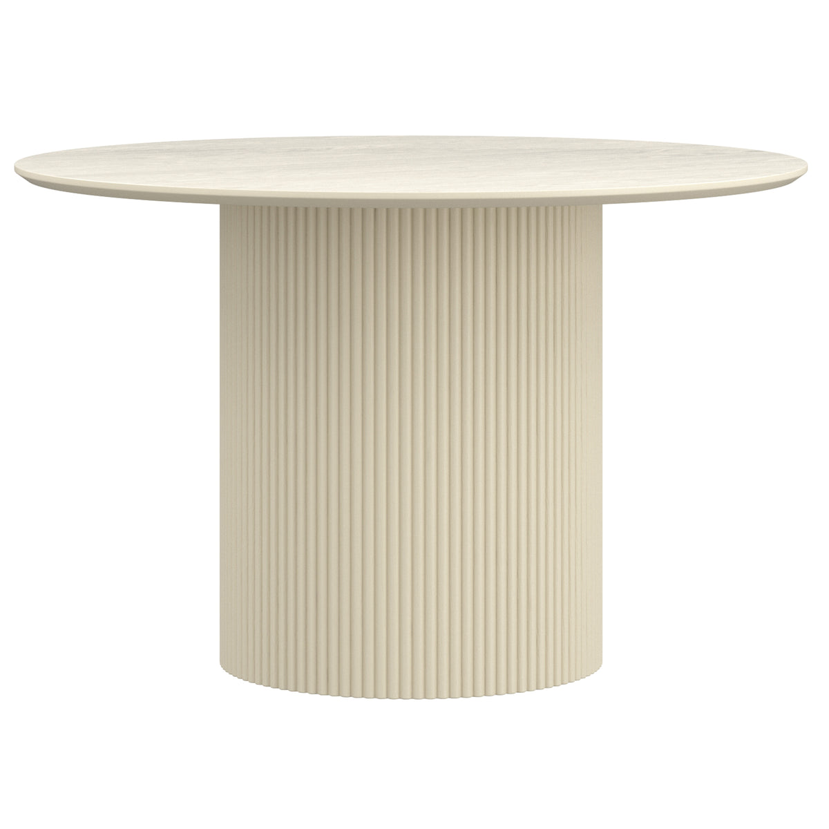 Tovas and Caspian 5pc Dining Set - Ivory Table and Sand/Natural Chairs