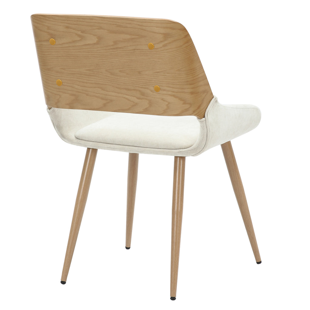 Tovas and Hudson 5pc Dining Set - Natural Table and Beige Chairs