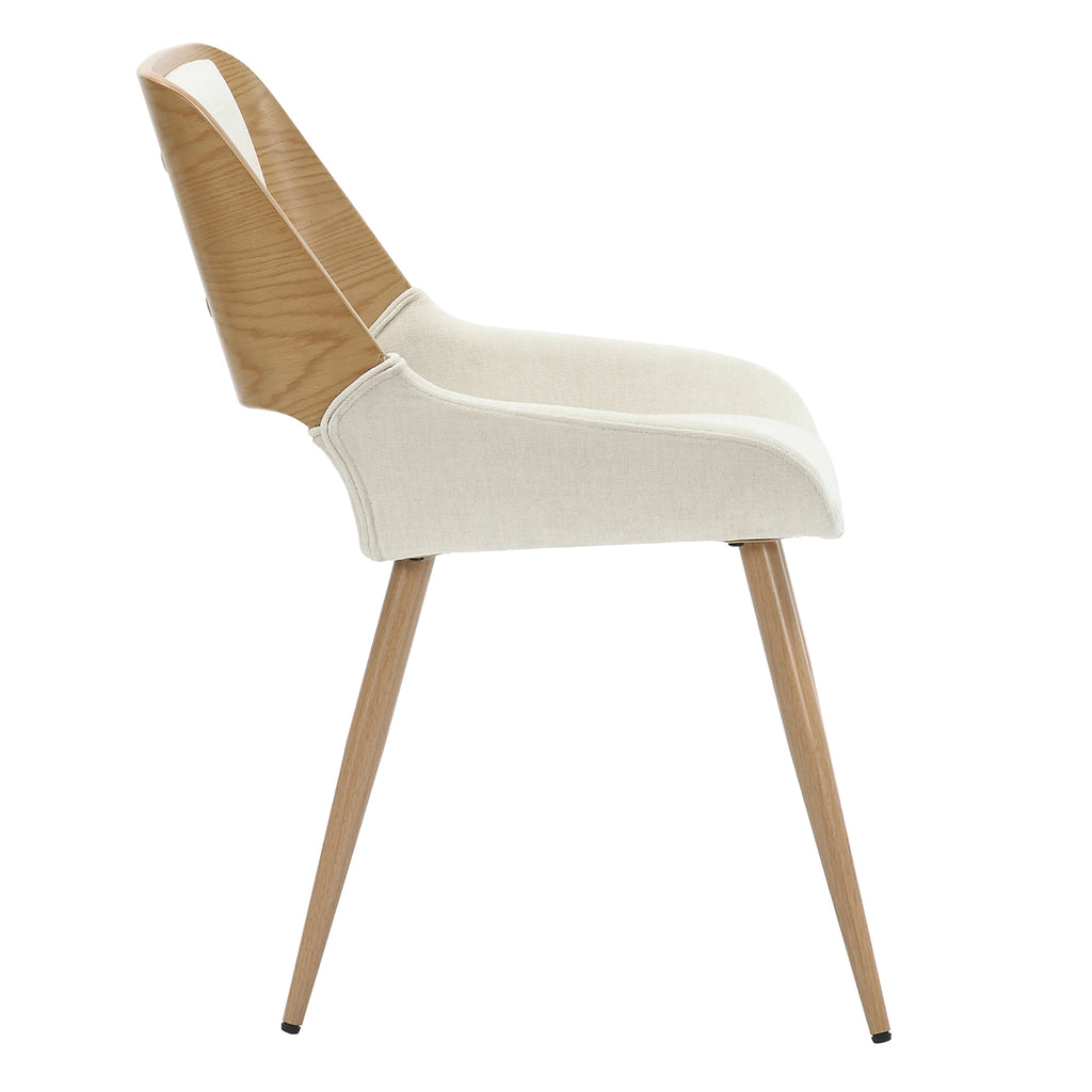 Tovas and Hudson 5pc Dining Set - Natural Table and Beige Chairs