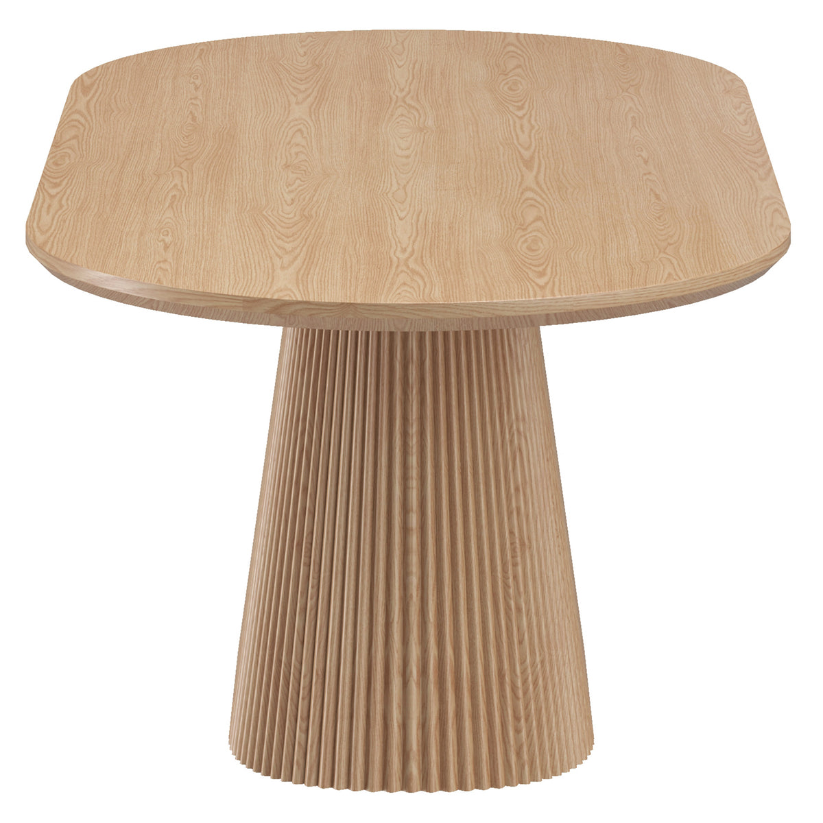 Tovas and Orias 7pc Dining Set - Natural Table and Light Oak and Black Chairs