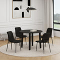 Conrad and Brixx 5pc Dining Set - Black Table and Black Chairs