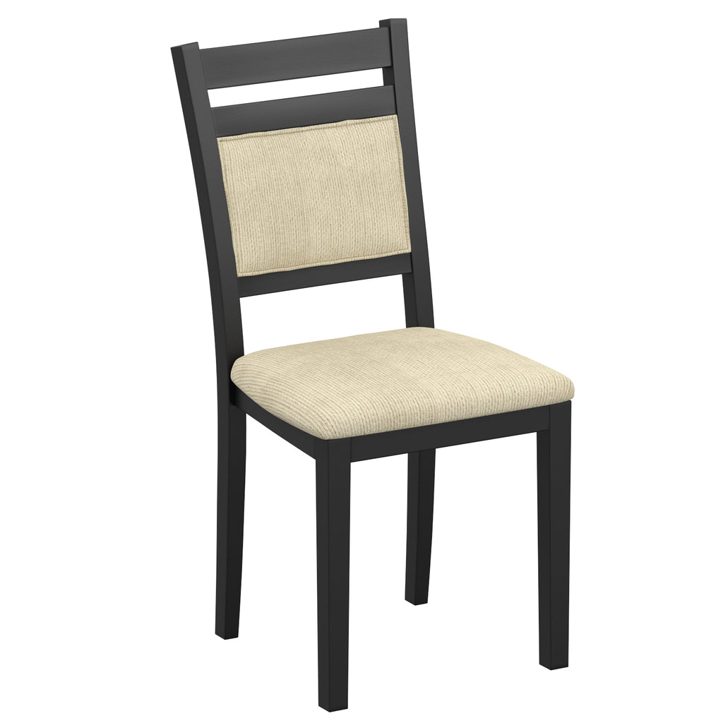 Conrad 3pc Dining Set - Black Table and Black Chairs