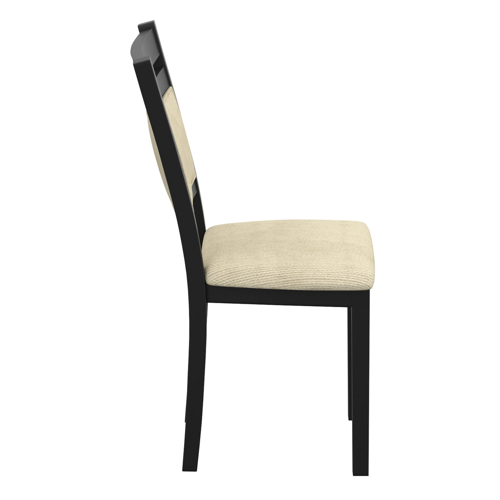 Conrad 3pc Dining Set - Black Table and Black Chairs