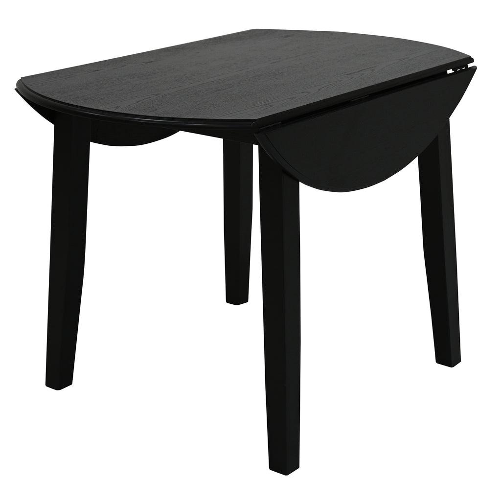 Conrad 5pc Dining Set - Black Table and Black Chairs