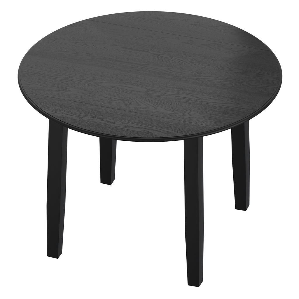 Conrad 5pc Dining Set - Black Table and Black Chairs