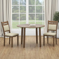 Conrad 3pc Dining Set - Walnut Table and Walnut Chairs