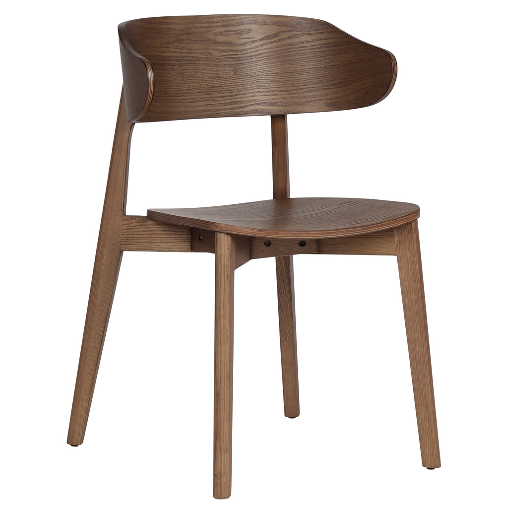Martina and Khari 5pc Dining Set - Walnut Table and Walnut Chairs
