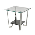 End Table (Espresso/Silver)