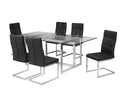 7-Piece Dining Set (Black) - 5002