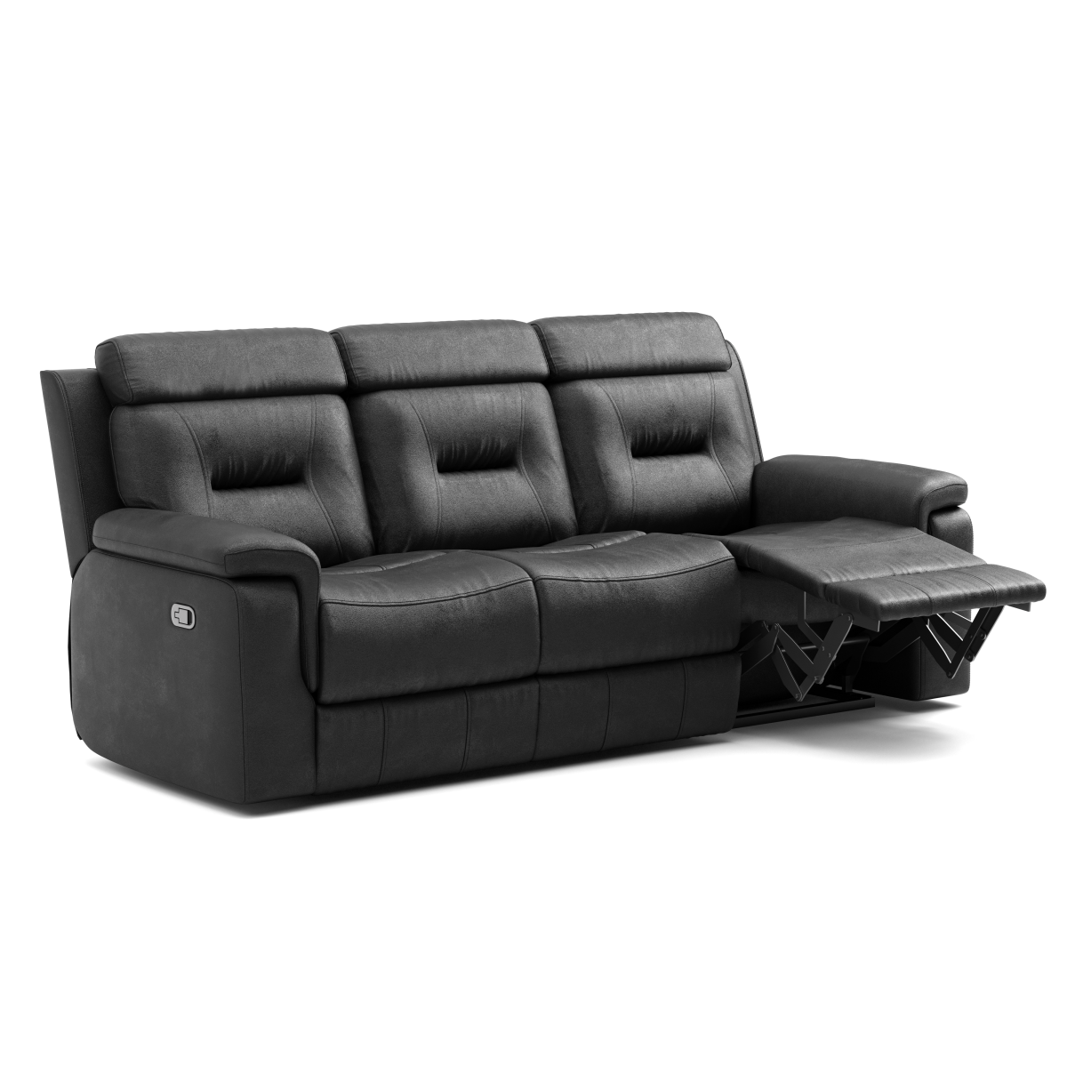 Nelson Recliner Sofa (Black)