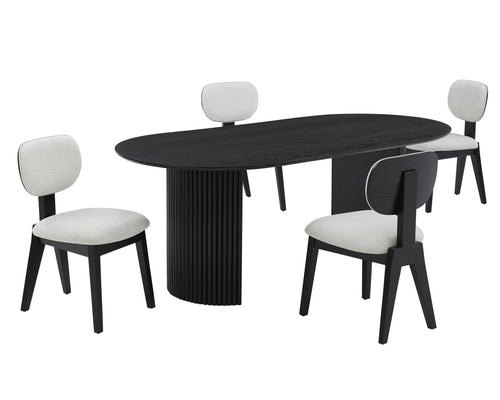 5-Piece Dining Set (Black)