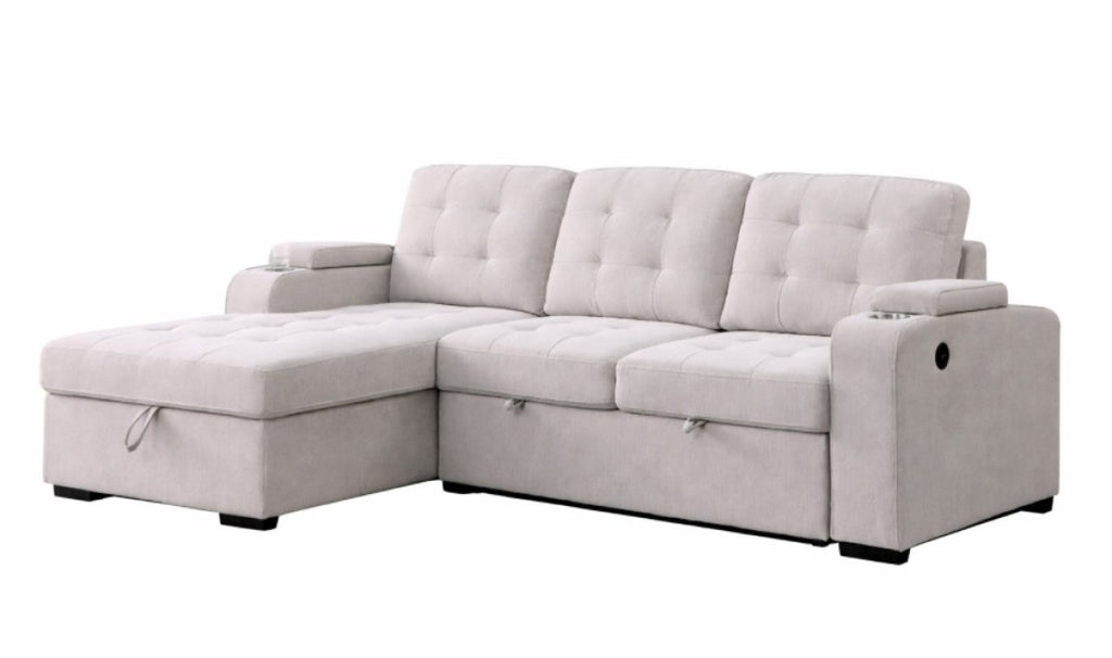 Lennox LHF Sectional Sleeper (Beige)