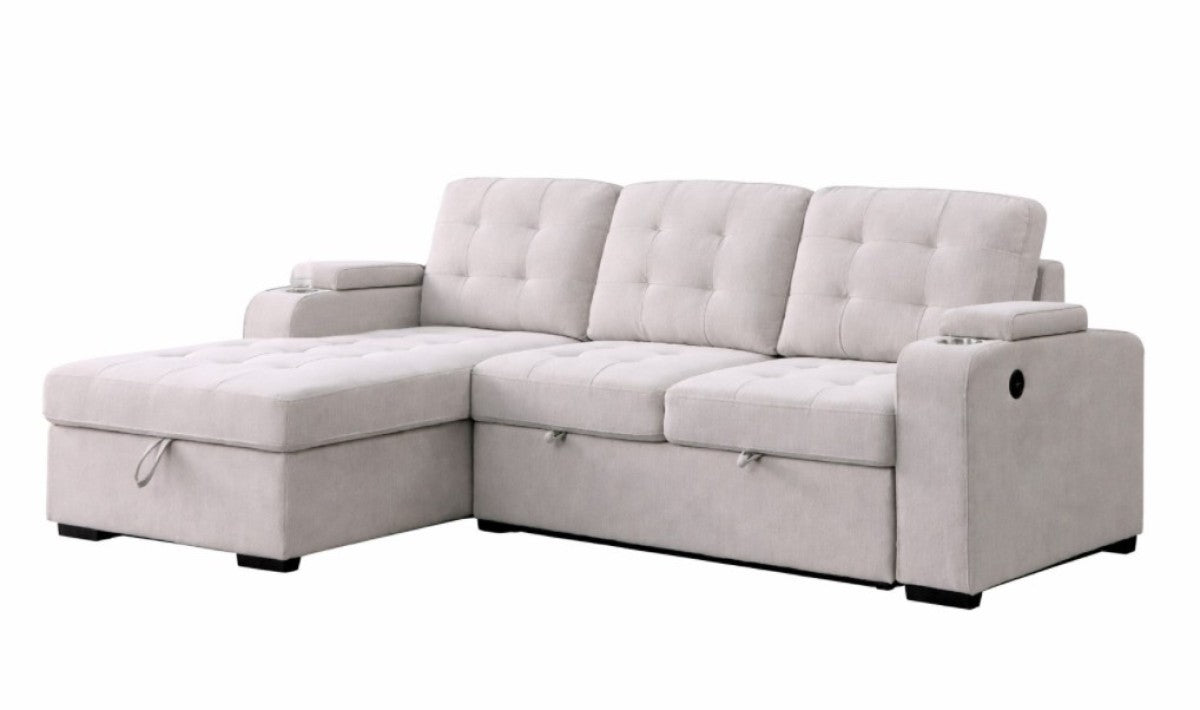 Lennox LHF Sectional Sleeper (Beige)